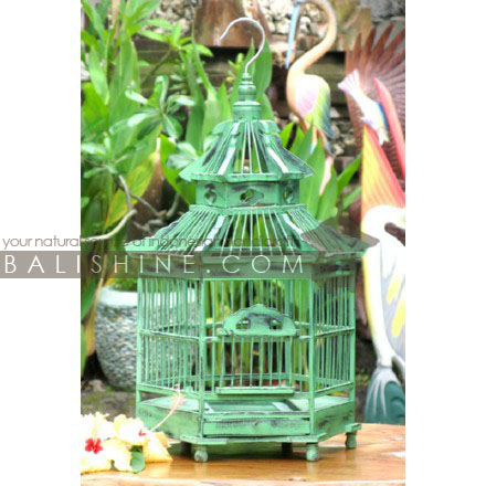 Balishine: Your natural source of indonesian handicraft presents in its Home Decor collection the Bird Cage:12BDG356508:This bird cage is a handicraft of Indonesia made from wood.  Same as picture