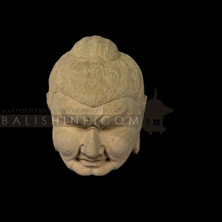 Balishine: Your natural source of indonesian handicraft presents in its Home Decor collection the Buddha Statue:12DEL35591:This head of buddha statue is a handicraft of Bali made from natural white lime stone.  white color.
