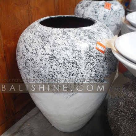 Balishine: Your natural source of indonesian handicraft presents in its Home Decor collection the Decorative Pot:12LJP57558:This decorative pot is made from GRC (concrete mixed with fiber) and can be used indoor or outdoor.  lots of colors available.