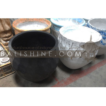 Balishine: Your natural source of indonesian handicraft presents in its Home Decor collection the Decorative Pot:12LJP57565:This decorative pot is made from GRC (concrete mixed with fiber) and can be used indoor or outdoor.  lots of colors available.