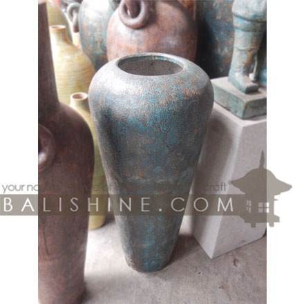 Balishine: Your natural source of indonesian handicraft presents in its Home Decor collection the Decorative Pot:12LJP57571:This decorative pot is made from GRC (concrete mixed with fiber) and can be used indoor or outdoor.  lots of colors available.