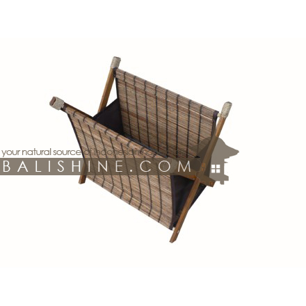 Balishine: Your natural source of indonesian handicraft presents in its Home Decor collection the Magazine Box:12VIN145245:This magazine box is produced in Indonesia made from plywood and cotton linen with a natural and parfumed tropical seagrass.  