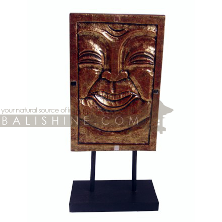 Balishine: Your natural source of indonesian handicraft presents in its Home Decor collection the Sculpture:12NUU335524:This buddha sculpture with stand is produced in Indonesia and made from albasia wood.  