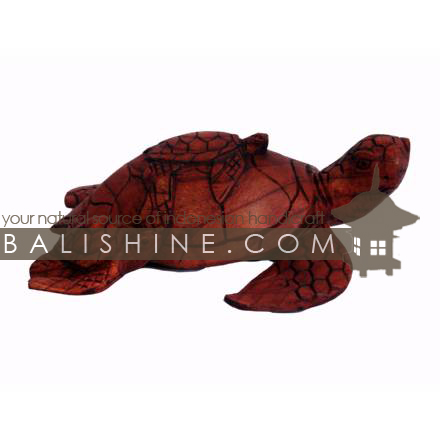 Balishine: Your natural source of indonesian handicraft presents in its Home Decor collection the Turtle With 1 Child Statue:12IMS3381:This turtle statue is produced in Bali made from jempinis wood.  
