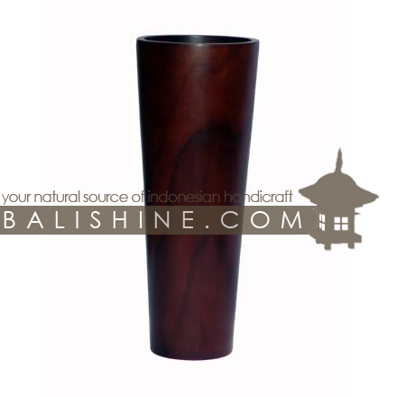 Balishine: Your natural source of indonesian handicraft presents in its Home Decor collection the Vase Flower:12KAL5493:This vase is handicrafted in Bali made from teak wood.  