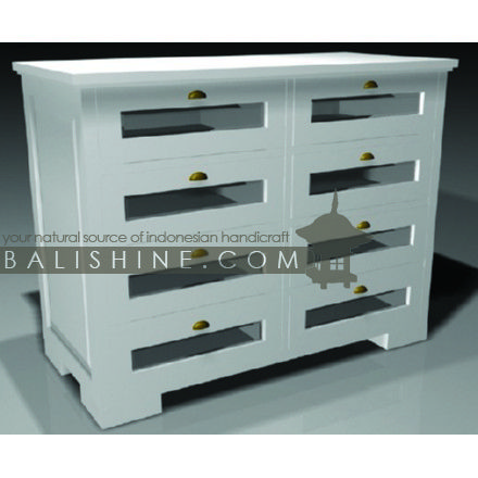 Balishine: Your natural source of indonesian handicraft presents in its Home Decor collection the Chest of Drawers:114MNF655907:This rectangular chest is produced in indonesia, made from teak wood. It has 8 drawers.  This furniture is made from high quality teak wood grade A premium. Natural, chocolate or dark color.