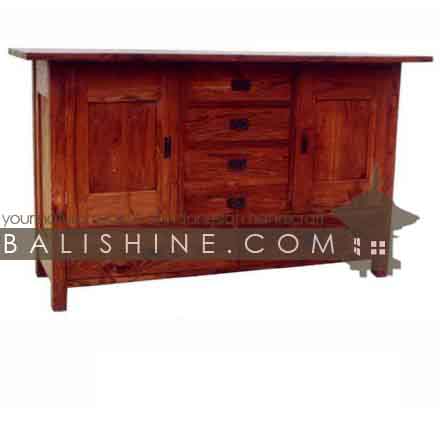 Balishine: Your natural source of indonesian handicraft presents in its Home Decor collection the Console:114SEF273932:This console is produced in indonesia, made from teak wood. It has 2 doors and 6 drawers.  Natural, chocolate or dark color