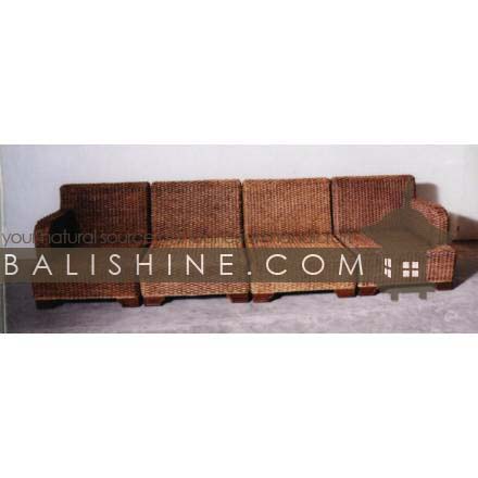 Balishine: Your natural source of indonesian handicraft presents in its Home Decor collection the Sofa:114SRI444114:This sofa is produced in indonesia, made from banana leaf. This price is without cushion.  Several materials are available : seagrass, banana leaf or rotan