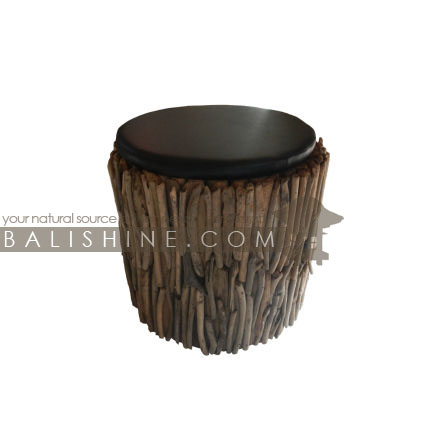 Balishine: Your natural source of indonesian handicraft presents in its Home Decor collection the Stool DriftWood:114FOR666765:This stool is produced in Bali made from recycled drift wood.  