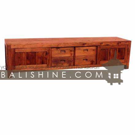Balishine: Your natural source of indonesian handicraft presents in its Home Decor collection the TV Stand:114GEN253996:This TV stand is produced in indonesia, made from teak wood. It has 2 doors and 4 drawers.  Natural, chocolate or dark color