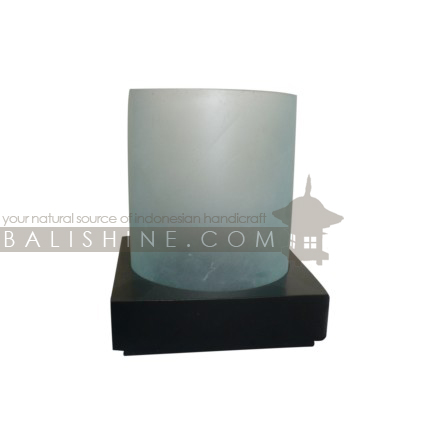Balishine: Your natural source of indonesian handicraft presents in its Home Decor collection the Candle Holder:13PBG165771:This candle holdler is produced in Bali made from glass and wood  Same as picture