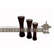 balishine This set of 3 round candle holders is produced in Bali made from carving albasia.