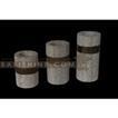 balishine This set of 3 candle holders is produced in Bali and made from natural stone with curved copper finishing.