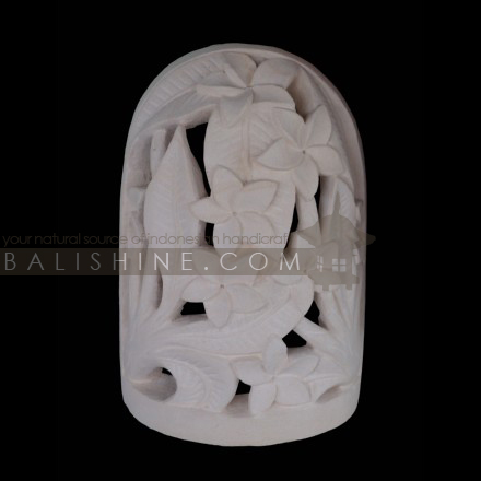 Balishine: Your natural source of indonesian handicraft presents in its Home Decor collection the Wall Light:13DEL155621:This wall light is produced in Indonesia made from natural white lime stone.   For electric fitting please contact us