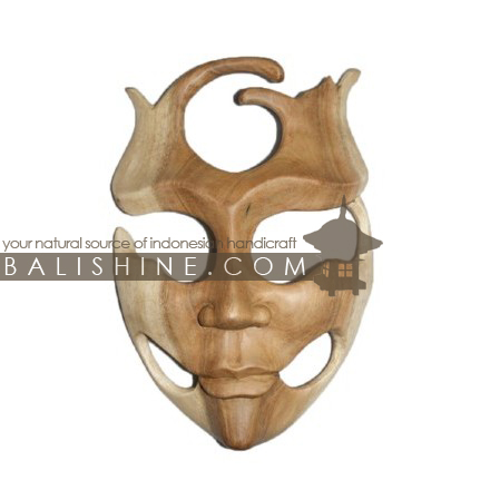Balishine: Your natural source of indonesian handicraft presents in its Home Decor collection the Mask:17MAR476167:This mask is produced in Bali made from suar wood  Same as picture