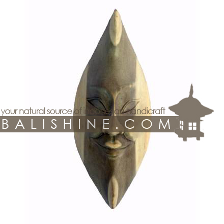 Balishine: Your natural source of indonesian handicraft presents in its Home Decor collection the Mask:17IMS471521:This mask is a handicraft of Bali made from natural white jelutung wood.  