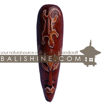 Balishine: Your natural source of indonesian handicraft presents in its Home Decor collection the Mask Mix:17MUL472604:This mask is a handicraft of Bali made from albesia wood.  