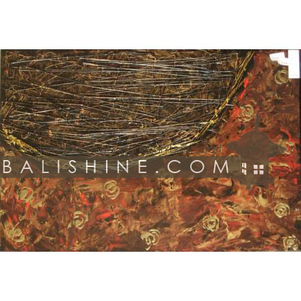 Balishine: Your natural source of indonesian handicraft presents in its Home Decor collection the Painting:17MAG494385:This painting is produced in Bali by artists coming from the Bali art school and from the art village of Ubud. We produced our own canvas to have the highest quality and also import our acrylic colors from germany.  It is made from acrylic-painting on a canvas with coconut leaf.