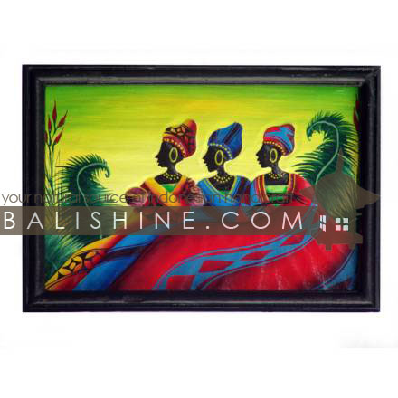 Balishine: Your natural source of indonesian handicraft presents in its Home Decor collection the Painting with Frame:17TRS492016:This carving painting with frame is a handicraft of Bali made from MDF wood and oil painting.  Same as picture