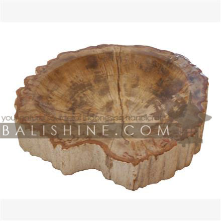 Balishine: Your natural source of indonesian handicraft presents in its Tableware collection the Fruit Bowl Top Polish:624DF7414:This fruit bowl top polish made from petrified wood  