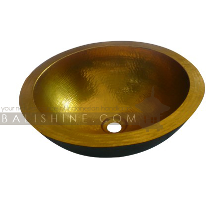 Balishine: Your natural source of indonesian handicraft presents in its Home Decor collection the Copper Sink:11LIS15417:This sink is produced in Indonesia made from copper.  Same as picture