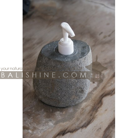Balishine: Your natural source of indonesian handicraft presents in its Home Decor collection the Soap Bottle Holder:11KEL26437:This hand soap bottle holder is produced in Bali made from natural stone.   