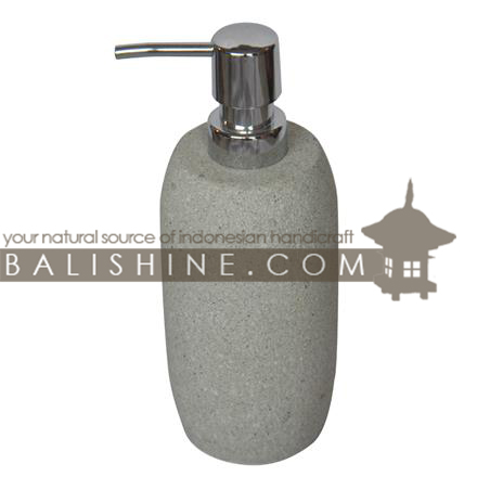 Balishine: Your natural source of indonesian handicraft presents in its Home Decor collection the Soap Bottle Holder:11KLJ27299:This hand soap bottle holder is produced in Bali and made from natural limestone.   