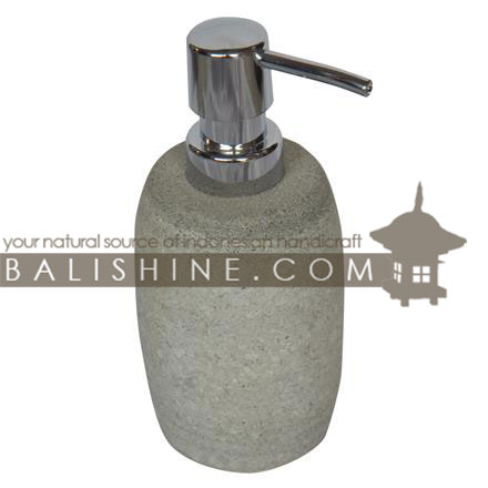 Balishine: Your natural source of indonesian handicraft presents in its Home Decor collection the Soap Bottle Holder:11KLJ27300:This hand soap bottle holder is produced in Bali and made from natural limestone.   