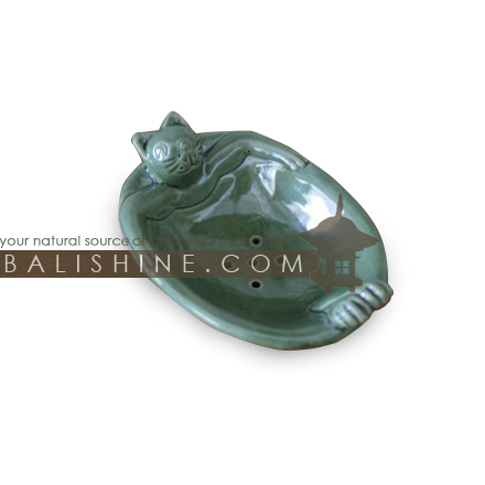 Balishine: Your natural source of indonesian handicraft presents in its Home Decor collection the Ceramic Soap Holder:11AGG26114:This soap holder is produced in Bali made from ceramic.  Same as picture