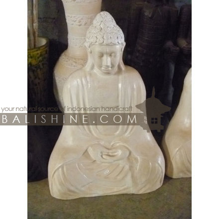 Balishine: Your natural source of indonesian handicraft presents in its Home Decor collection the Buddha Statue:12LJP36821:This statue is made from GRC (concrete mixed with fiber) and can be used indoor or outdoor.  lots of colors available.