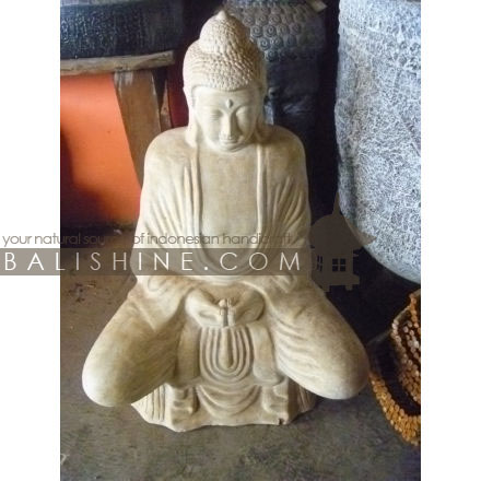 Balishine: Your natural source of indonesian handicraft presents in its Home Decor collection the Buddha Statue:12LJP36822:This statue is made from GRC (concrete mixed with fiber) and can be used indoor or outdoor.  lots of colors available.