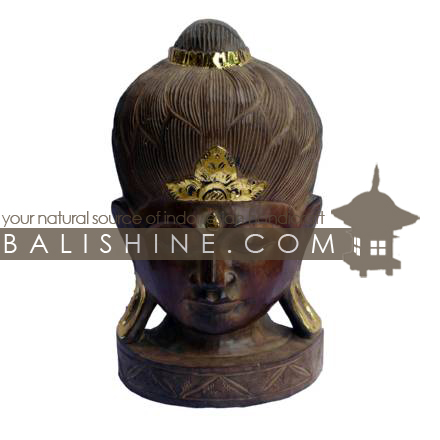 Balishine: Your natural source of indonesian handicraft presents in its Home Decor collection the Albesia Buddha Statue :12MUL31639:This buddha head statue is a handicraft of Bali made from albesia wood.  With gold color