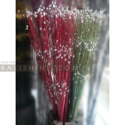 Balishine: Your natural source of indonesian handicraft presents in its Home Decor collection the Decorative Flower:12DIA345719:This set of 50 pcs decorative flower is made in Indonesia, from coconut lidi with bead.  The colors available are natural, black, white, red, green, orange, gold, chocolate, pink, blue, silver or purpple