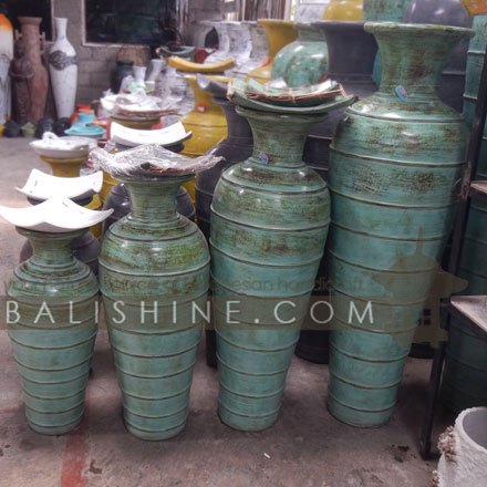 Balishine: Your natural source of indonesian handicraft presents in its Home Decor collection the Decorative Pot:12LJP57566:This decorative pot is made from GRC (concrete mixed with fiber) and can be used indoor or outdoor.  lots of colors available.