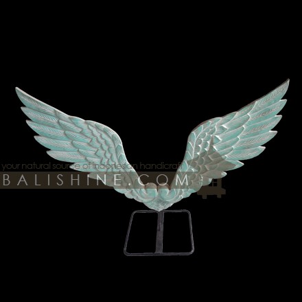 Balishine: Your natural source of indonesian handicraft presents in its Home Decor collection the Flying Wing on Iron Stand:12NIR878693:This beautiful standing decoration is made from MDF wood with handmade curving.  
