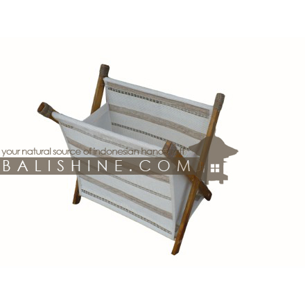 Balishine: Your natural source of indonesian handicraft presents in its Home Decor collection the Magazine Box:12VIN145242:This magazine box is produced in Indonesia made from plywood and cotton linen with a natural and parfumed tropical seagrass.  
