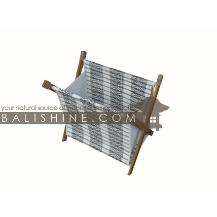 Balishine: Your natural source of indonesian handicraft presents in its Home Decor collection the Magazine Box:12VIN145248:This magazine box is produced in Indonesia made from plywood and cotton linen with a natural and parfumed tropical seagrass.  