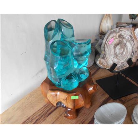 Balishine: Your natural source of indonesian handicraft presents in its Home Decor collection the Carved Bamboo Sculpture:12DF898475:This bamboo sculpture is made from obsidian stone.  