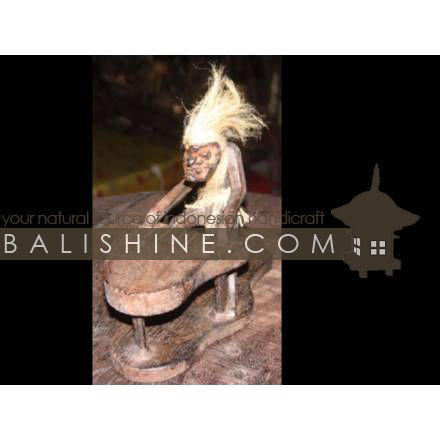 Balishine: Your natural source of indonesian handicraft presents in its Home Decor collection the Primitive Statue:12LEG35151:This primitive statue is produced in Bali made from suar wood.  