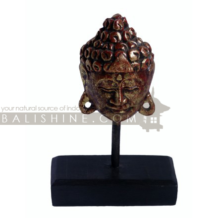 Balishine: Your natural source of indonesian handicraft presents in its Home Decor collection the Sculpture:12NUU335523:This buddha sculpture with stand is produced in Indonesia and made from albasia wood.  