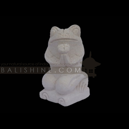 Balishine: Your natural source of indonesian handicraft presents in its Home Decor collection the Frog Statue:12DEL35635:This frog statue is a handicraft of Bali made from natural white lime stone.  white color.