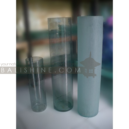 Balishine: Your natural source of indonesian handicraft presents in its Home Decor collection the Glass Vase:12NYG55455:This vase is produced in Bali made from glass.  Same as picture