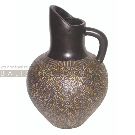 Balishine: Your natural source of indonesian handicraft presents in its Home Decor collection the Vase :12LJP55763:This vase is produced in Bali made from teracota with rotan finishing.  Same as picture