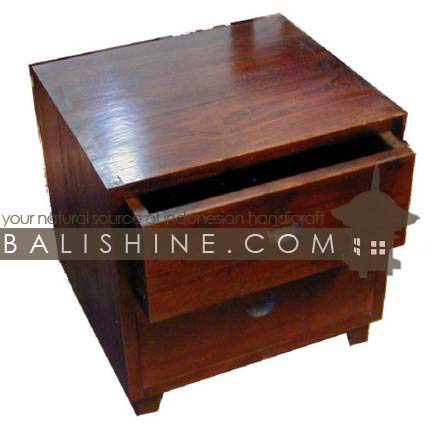 Balishine: Your natural source of indonesian handicraft presents in its Home Decor collection the Bedside:114GEN303792:This bedside with 2 drawers is produced in indonesia, made from teak wood.  Natural, chocolate or dark color