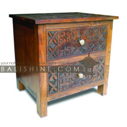 Balishine: Your natural source of indonesian handicraft presents in its Home Decor collection the Bedside:114MNF305966:This bedside with 2 drawers is produced in indonesia, made from teak wood.  This furniture is made from high quality teak wood grade A premium. Natural, chocolate or dark color.