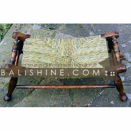 Balishine: Your natural source of indonesian handicraft presents in its Home Decor collection the Bench:114JAS663032:This bench is produced in Bali made from banana leaf and teak wood.  Natural and brown color