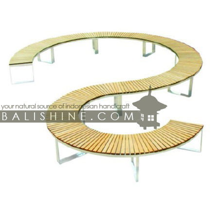 Balishine: Your natural source of indonesian handicraft presents in its Home Decor collection the Bench:114MNF665843:This bench is produced in indonesia, made from FIRST QUALITY teak wood and stainless.  This furniture is made from high quality teak wood grade A premium. Natural, chocolate or dark color.