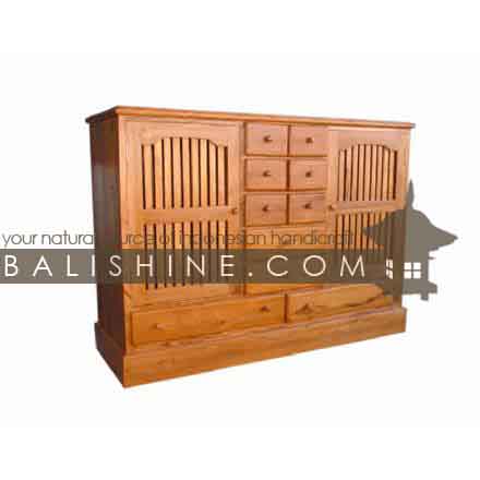 Balishine: Your natural source of indonesian handicraft presents in its Home Decor collection the Cabinet:114SEF273919:This cabinet is produced in indonesia, made from teak wood. It has 2 doors and 10 drawers.  Natural, chocolate or dark color