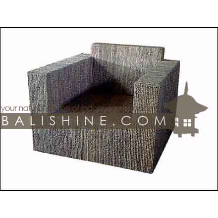 Balishine: Your natural source of indonesian handicraft presents in its Home Decor collection the Chair:114SRI444081:This chair is produced in indonesia, made from seagrass. This price is without cushion.  Several materials are available : seagrass, banana leaf or rotan