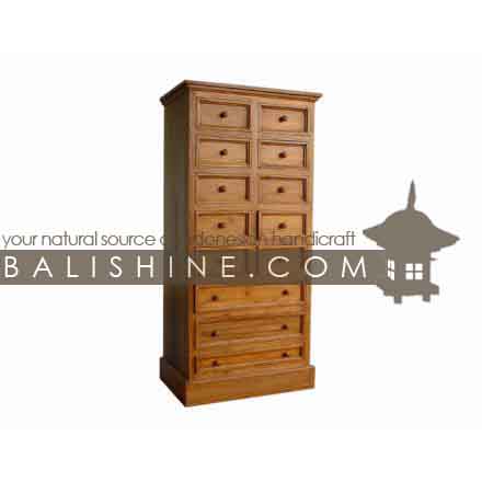 Balishine: Your natural source of indonesian handicraft presents in its Home Decor collection the Chest:114SRI653837:This chest is produced in indonesia, made from teak wood. It has 13 drawers.  Natural, chocolate or dark color